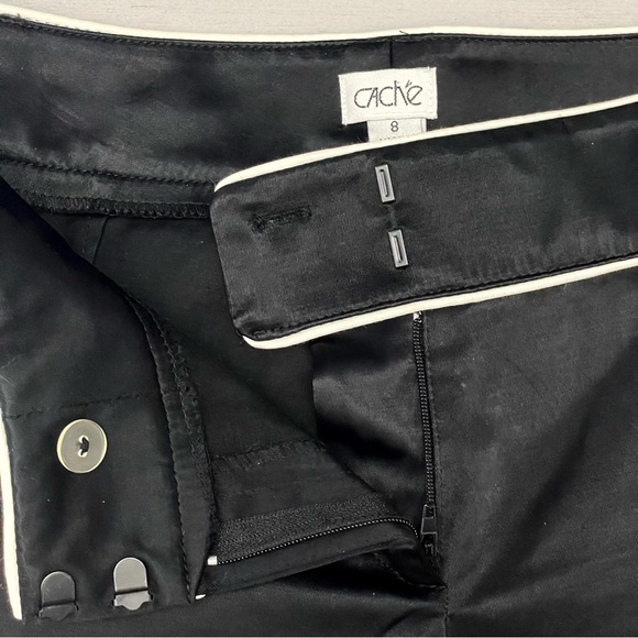 CACHÉ Vintage Satin Flat Front Wide Leg Pants - Picture 3 of 5